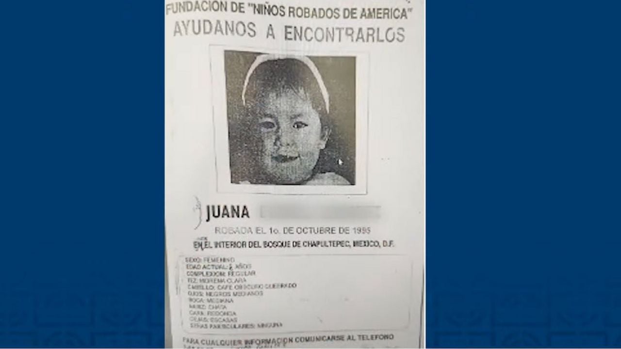 El flyer de búsqueda que fue visto por la propia Rocío.