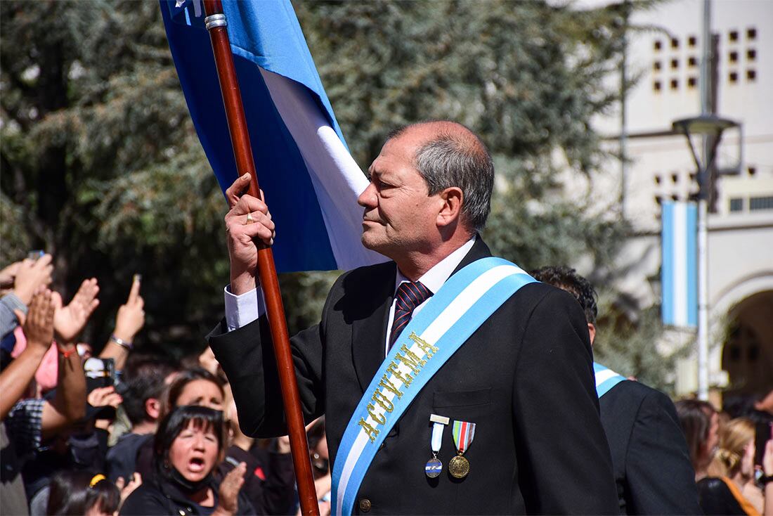 Acto conmemorativo por los 40 años de la guerra de Malvinas. En casa de gobierno se llevo a cabo un acto en el que participaron autoridades politicas y de las fuerzas armadas, donde brindaron reconocimiento a veteranos y caidos en el conflicto del Atlantico Sur en 1982
foto: Mariana Villa / Los Andes