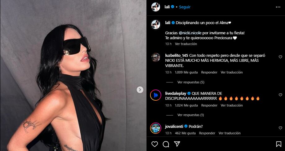 Lali Espósito fue la invitada especial de Nicki Nicole y cerraron la noche con un beso