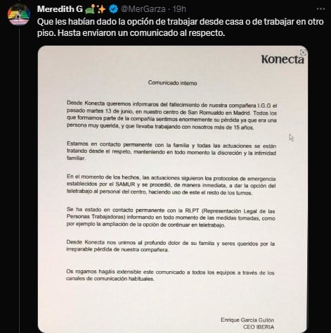 Un hilo de Twitter publicó lo sucedido. Foto: Twitter / @MerGarza.