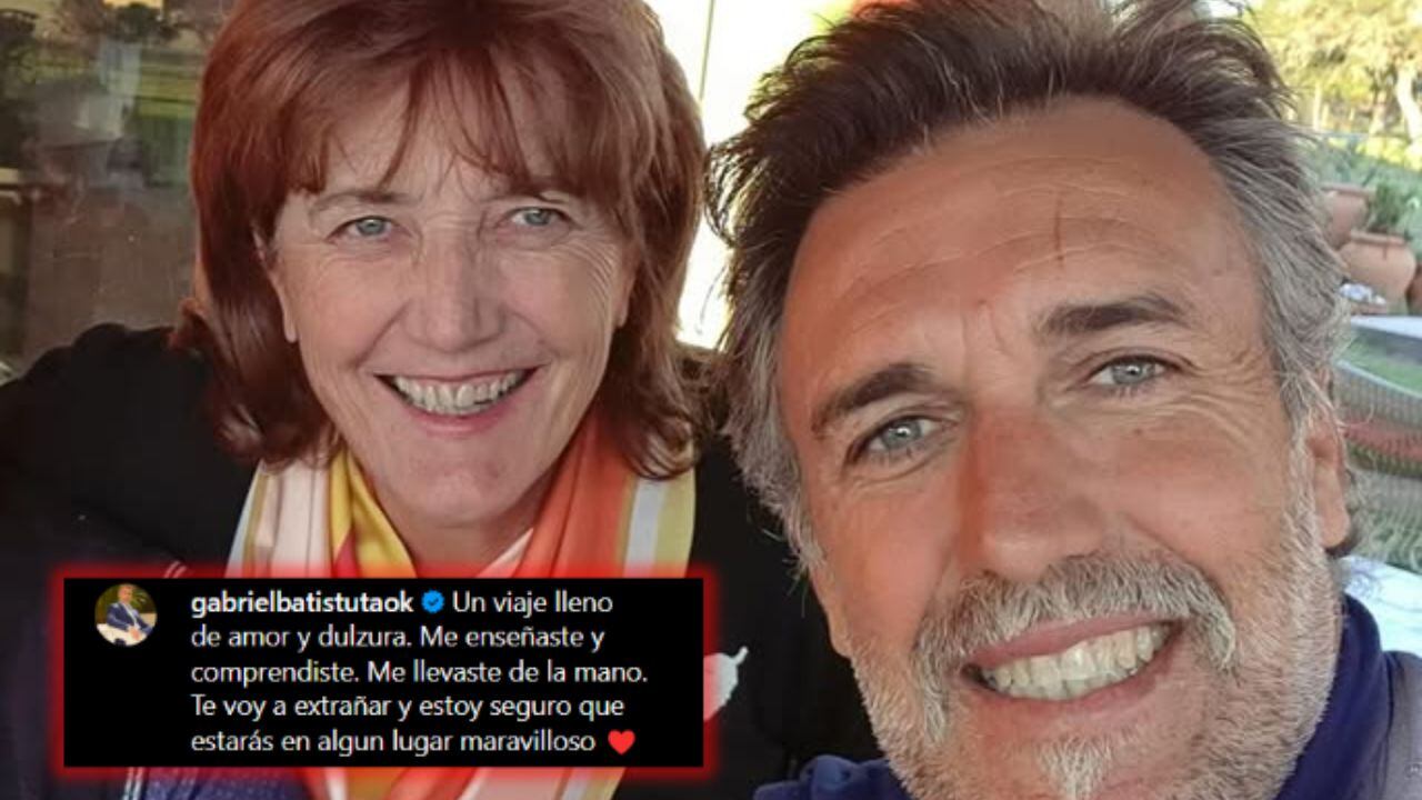 Gabriel Batistuta despidió a su madre: "Me llevaste de la mano. Te voy a extrañar".