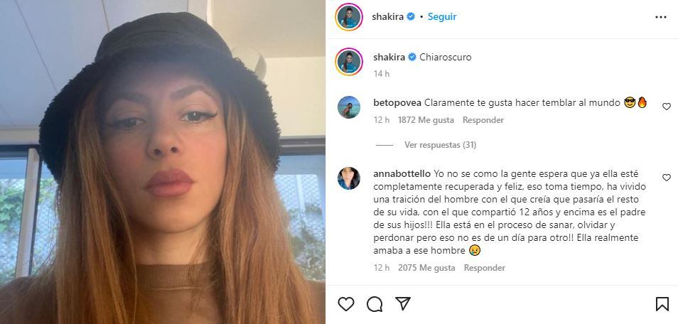 Shakira no baja la defensa y sigue atacando a Clara Chía