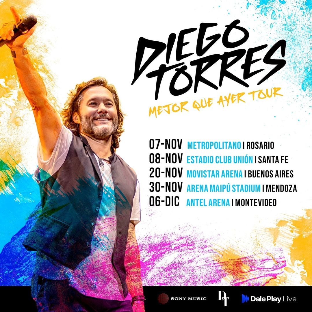 Diego Torres - Mejor que ayer tour (2024) / Instagram