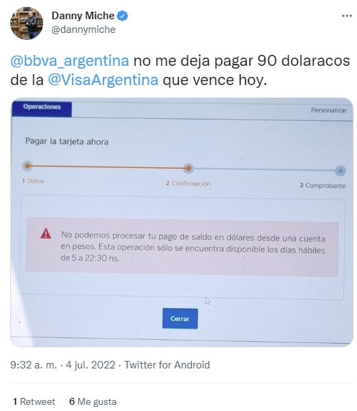 Reportan caídas en los homebanking este lunes 4 de julio