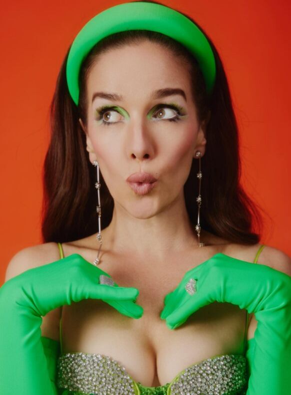 El look verde de Natalia Oreiro