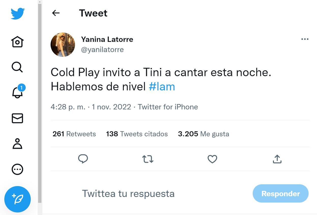 Coldplay invitó a Tini Stoessel a cantar con ellos y en redes opinaron al respecto.