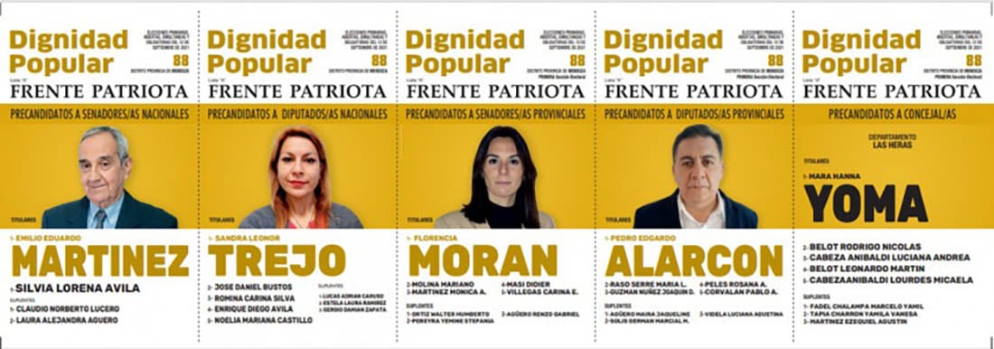 La boleta de Dignidad Popular, la lista 88.