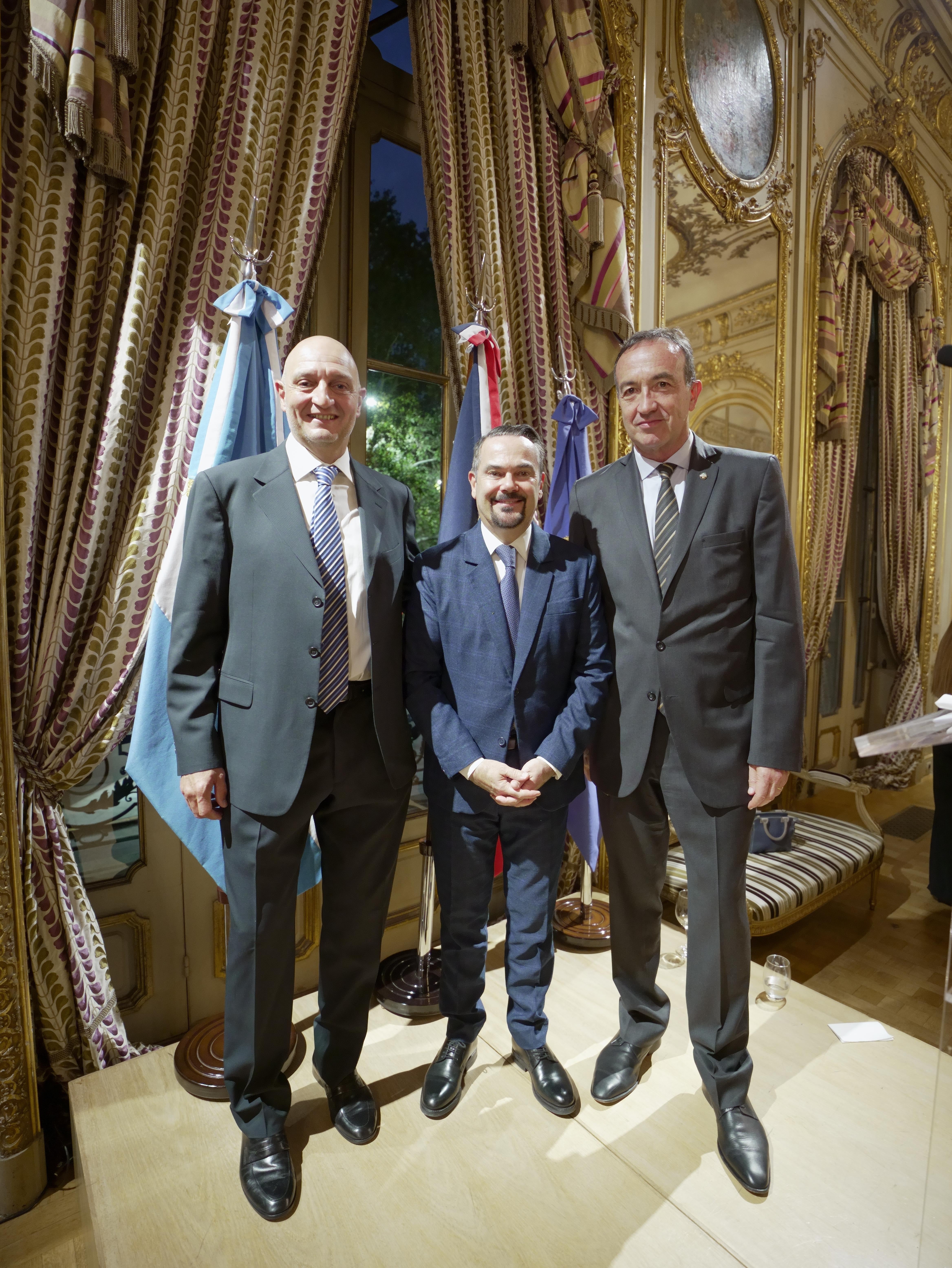 Arturo Yaciófano, Romain Nadal y Gabriel Fidel.