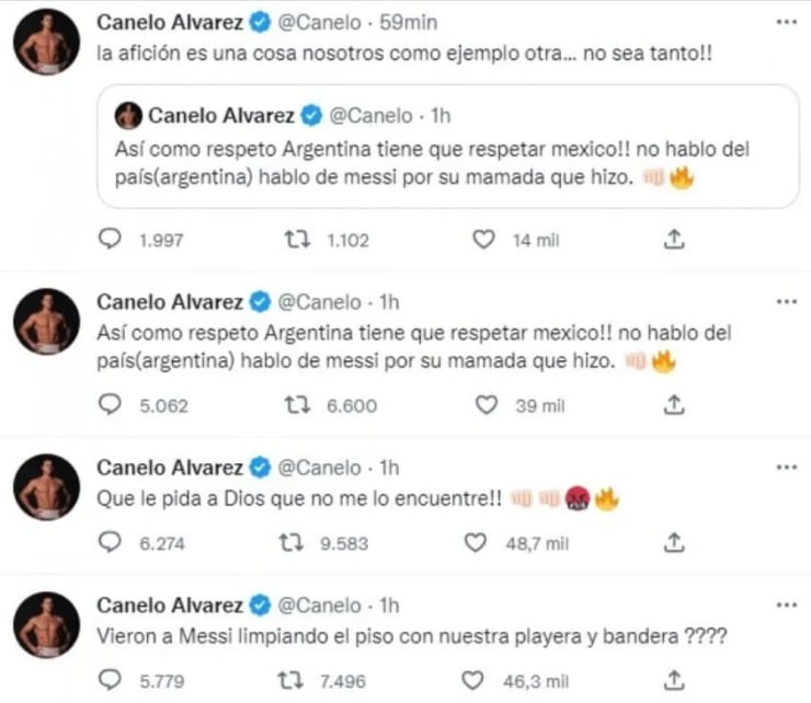 Canelo Álvarez explotó contra Lionel Messi por un polémico video. Foto: Web