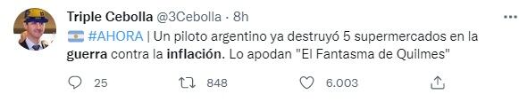 Los memes en las redes sociales por "la guerra contra la inflación" (Twitter)