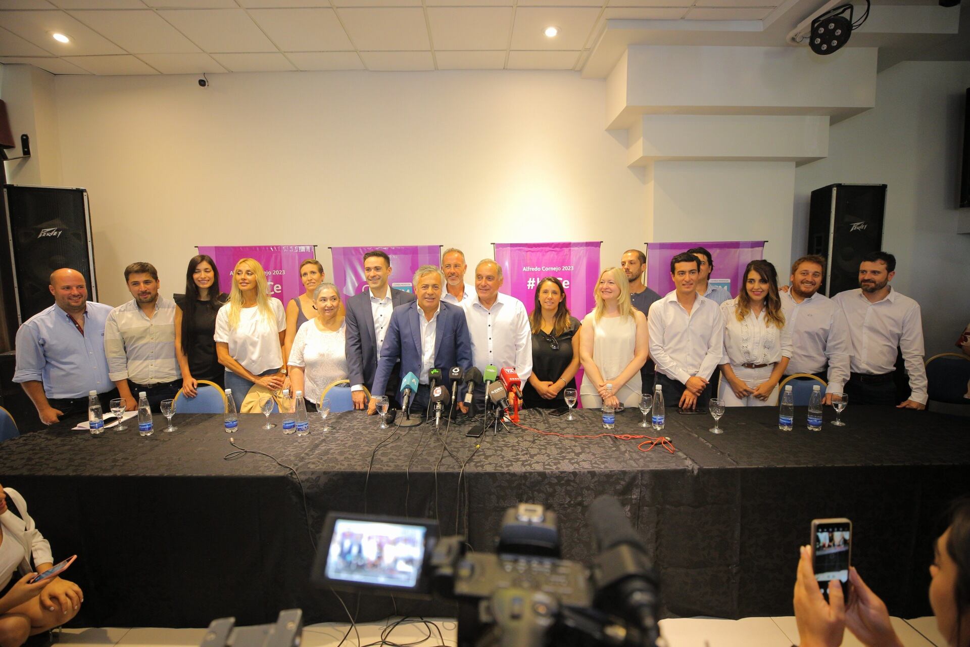 Alfredo Cornejo presentó a Abel Freidemberg como precandidato a intendente de San Rafael. Foto: gentileza prensa Cornejo