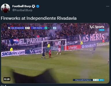 Los fuegos artificiales en el partido de Independiente que maravillaron al mundo