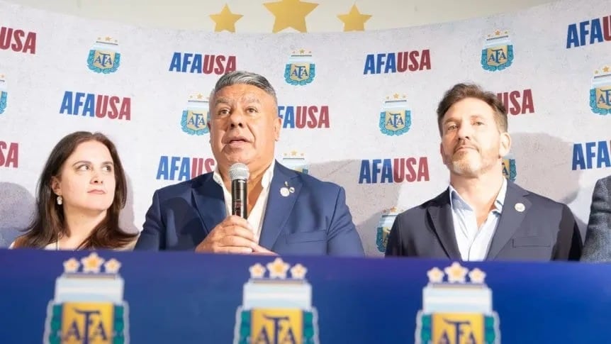 Chiqui Tapia en el predio de la AFA en Estados Unidos. / Gentileza.