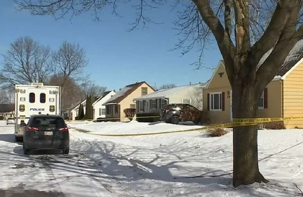 La casa donde ocurrió el asesinato en Wisconsin (EEUU)