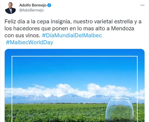 El ex intendente de Maipú celebró el día del malbec.