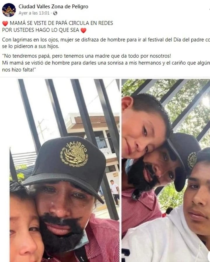 La publicación de Facebook que se hizo viral en las redes sociales.