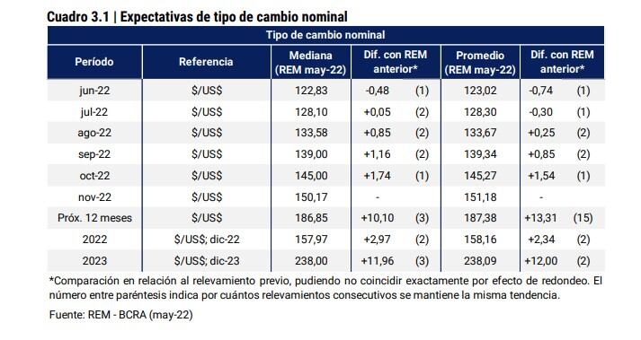 Aumento del dólar, proyección en el REM de mayo