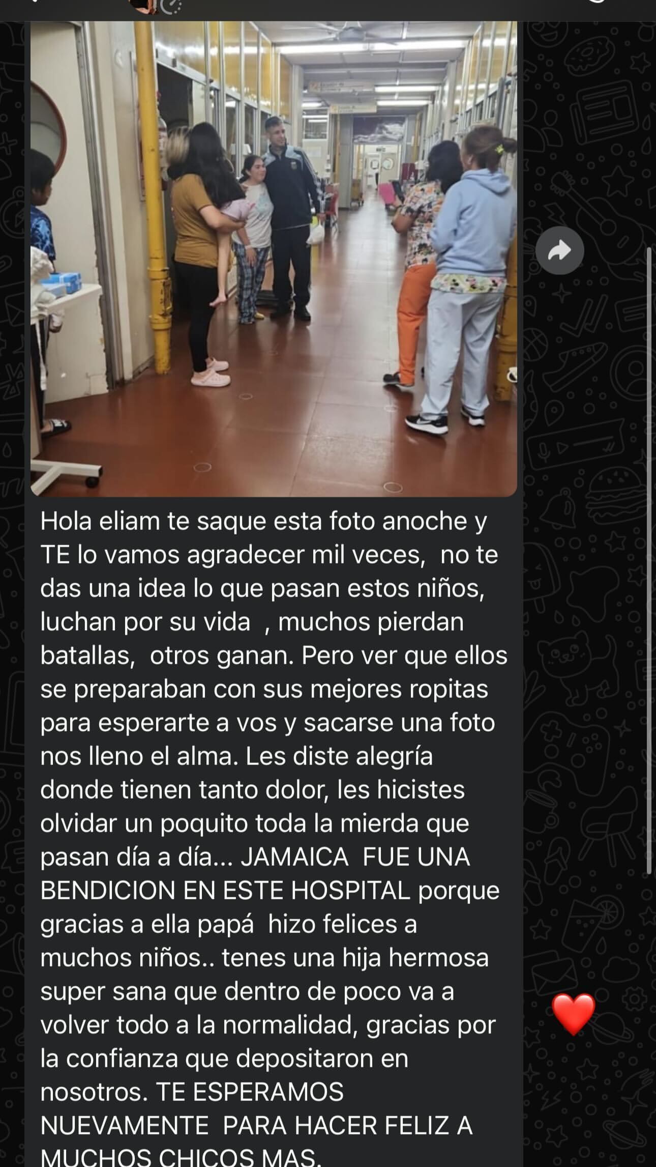 El gesto de L-Gante y Tamara Báez que le salvó la vida a una niña. Captura de Instagram.