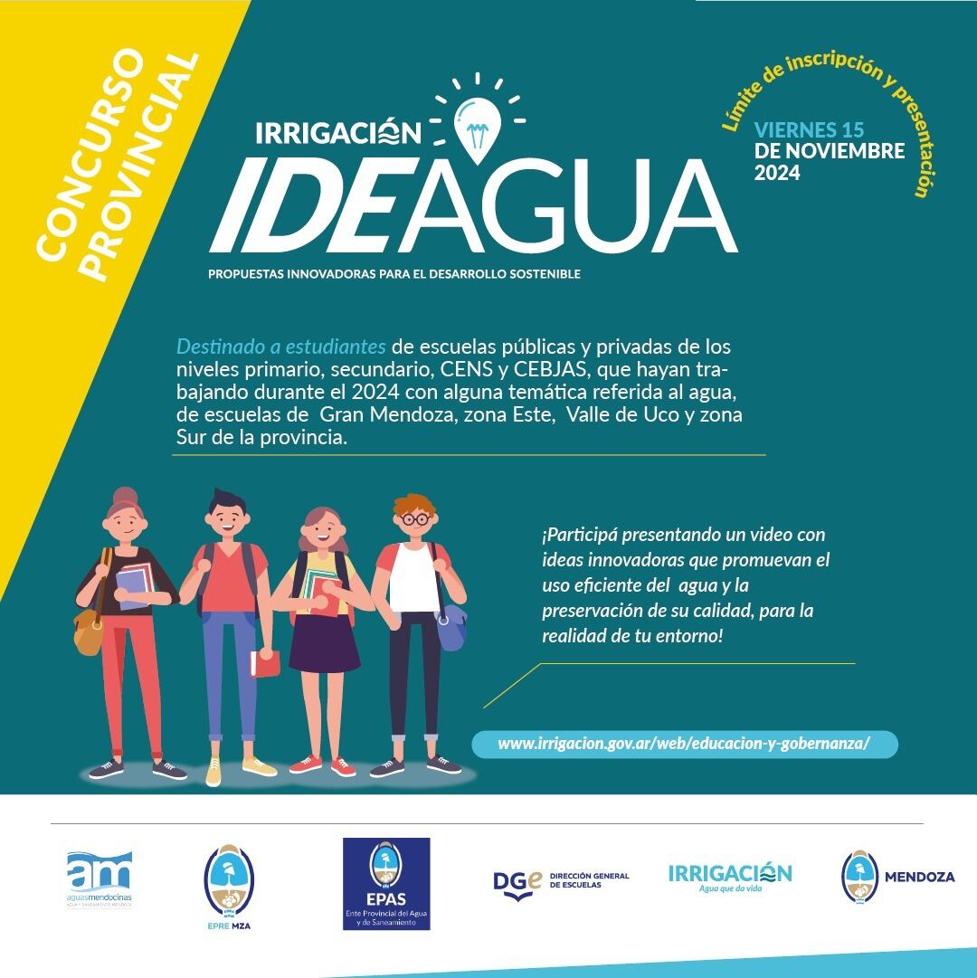 Se lanzó el concurso provincial IDEAGUA 2024, ¡participá!