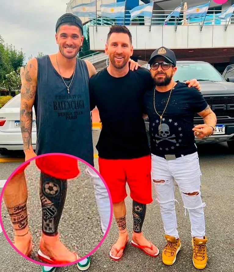 El Tatuaje de Lionel Messi, promesa cumplida tras el campeonato Mundial 2022. / Gentileza.