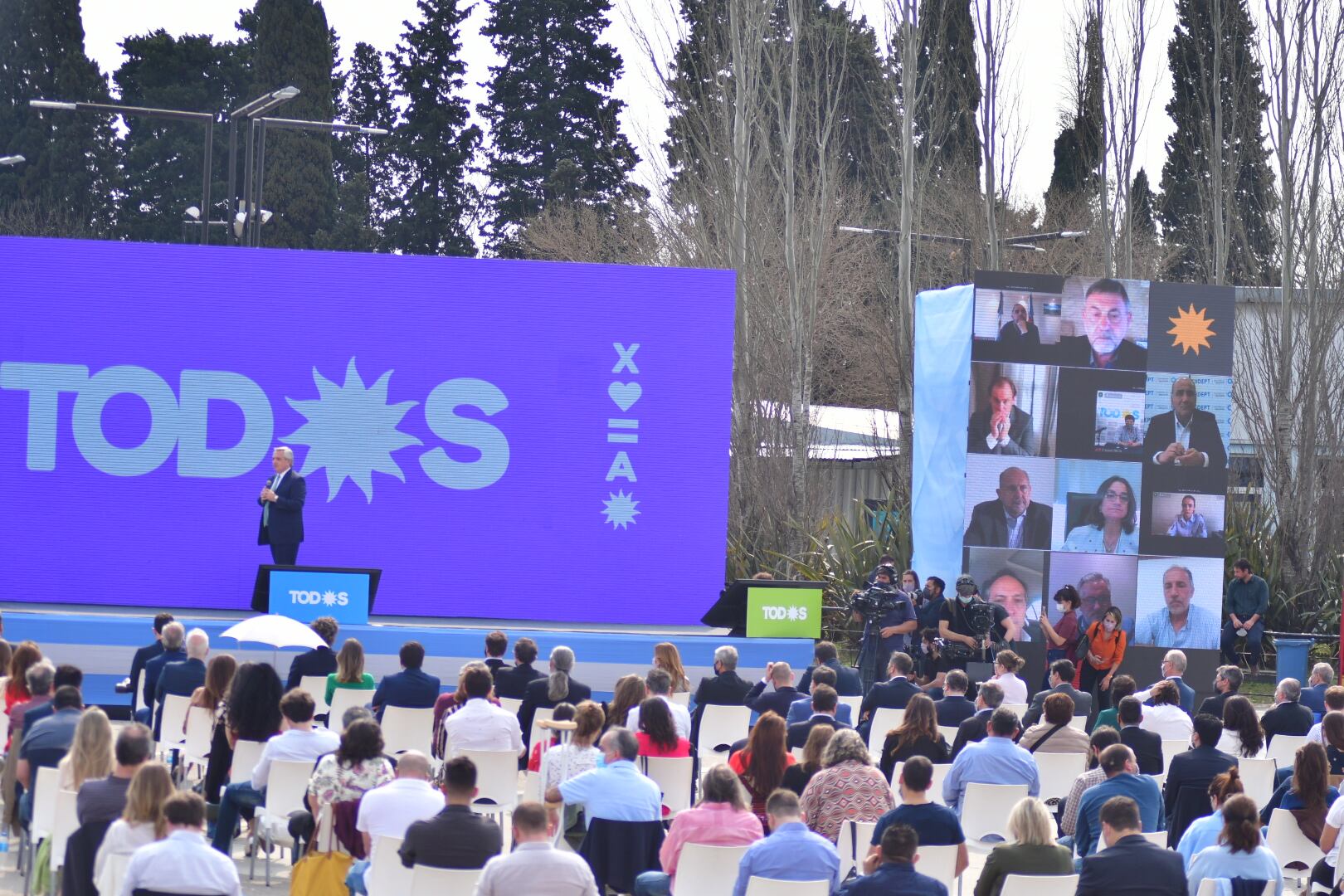 Acto de Alberto Fernández en Tecnópolis. Foto Federico Lopez Claro