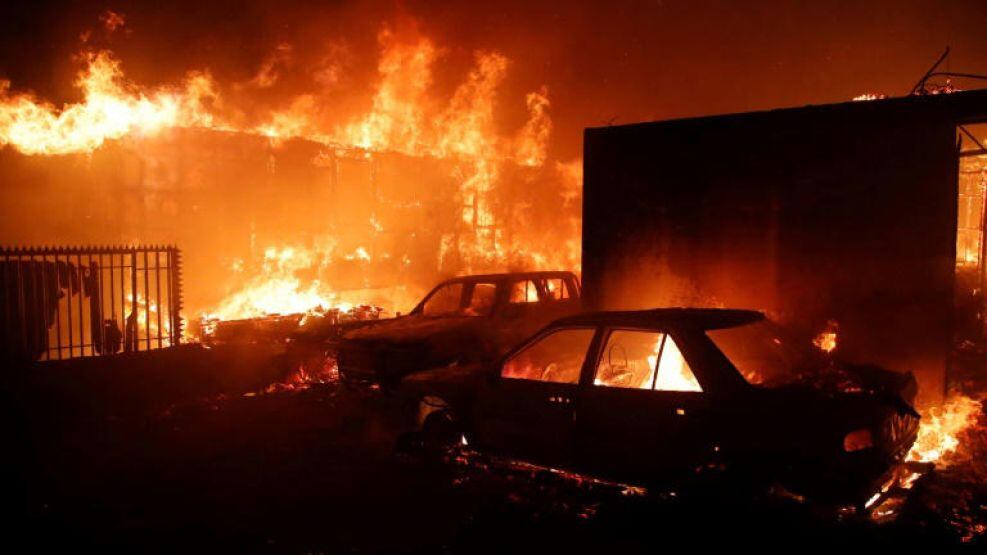 Las llamas ya han abarcado más de 40 mil hectáreas en Chile. -Gentileza Radio Universidad de Chile