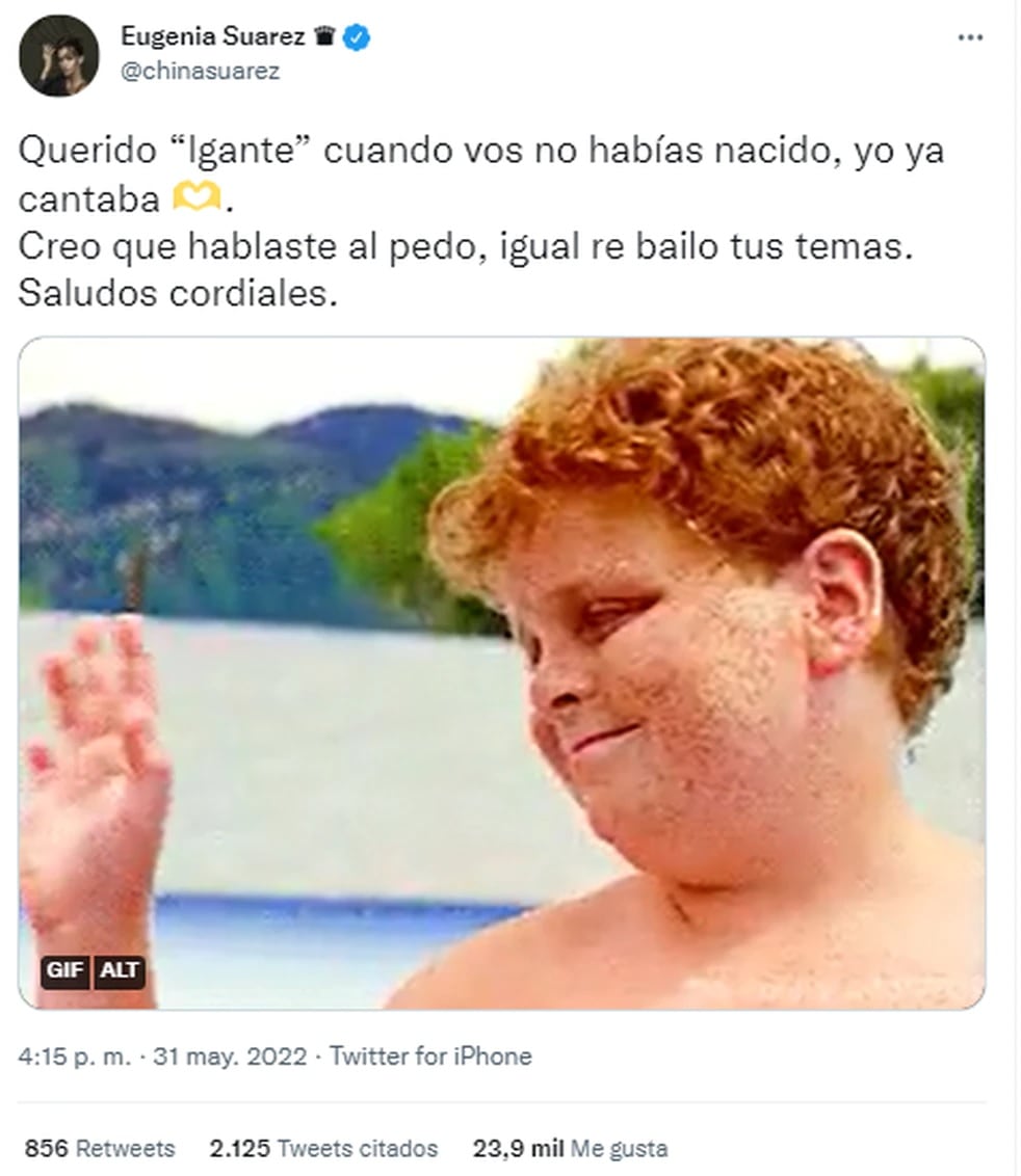 El tweet contra L-Gante