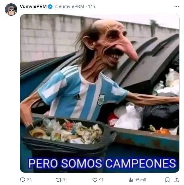 Comentarios sobre la pisada de la camiseta de Messi.