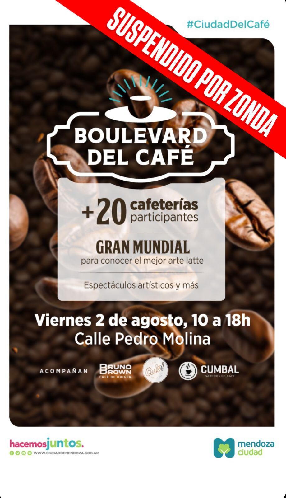 Suspendieron el boulevard del Café