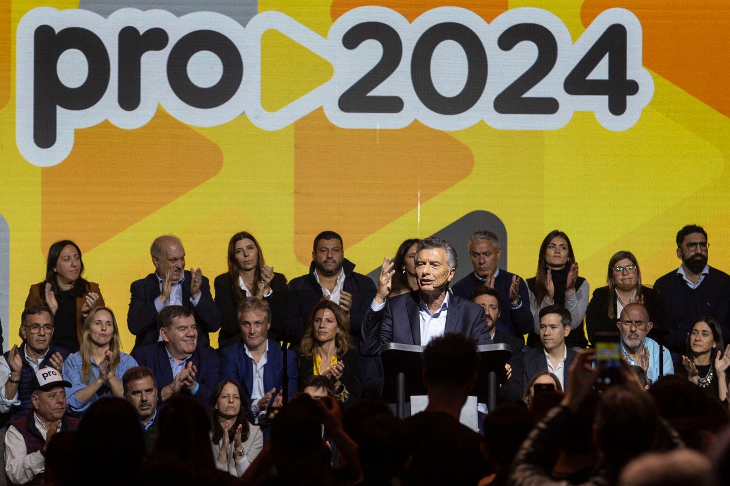 El expresidente Mauricio Macri durante un acto del PRO. Foto archivo: NA