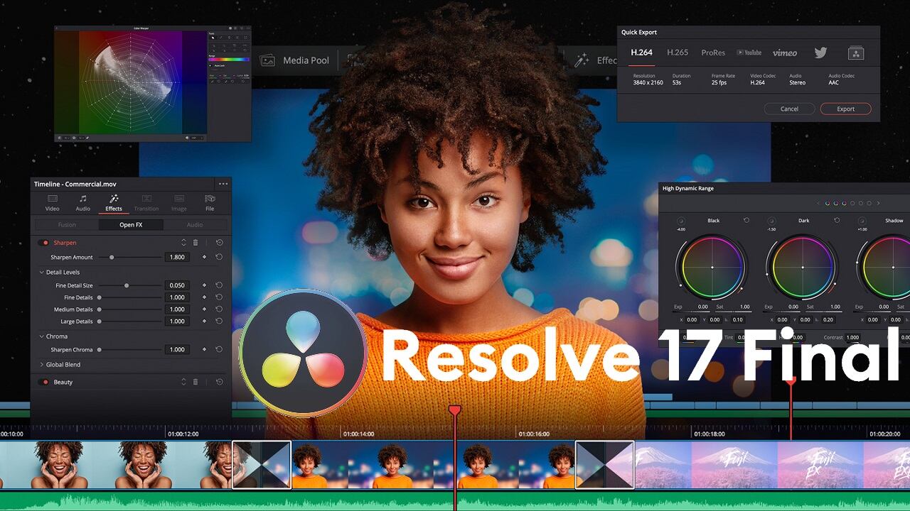 DaVinci Resolve 17 es una alternativa sin costo para editar videos.