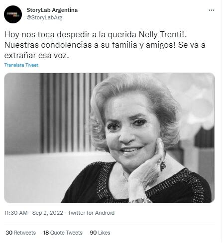 Falleció la histórica locutora de Mirtha Legrand