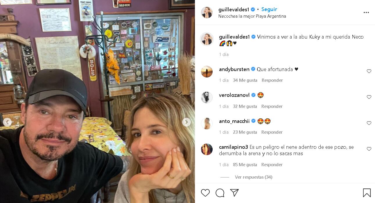 Marcelo Tinelli y Guillermina Valdés juntos en Necochea.