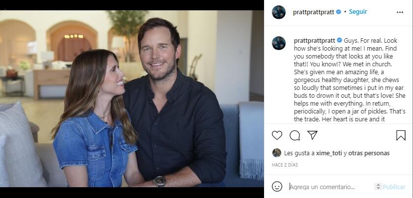 Chris Pratt fue repudiado en las redes al resaltar que su hija nació sana y su primogénito no