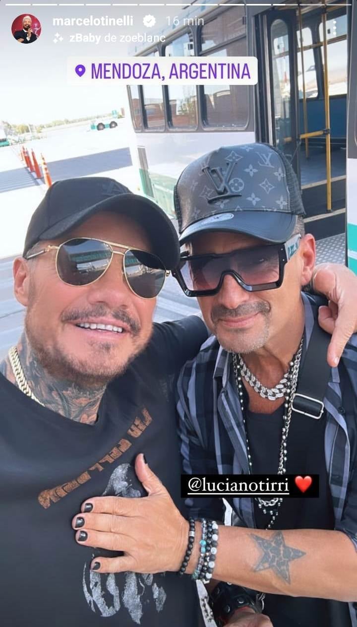 Marcelo Tinelli está en Mendoza con su primo Luciano "El Tirri"