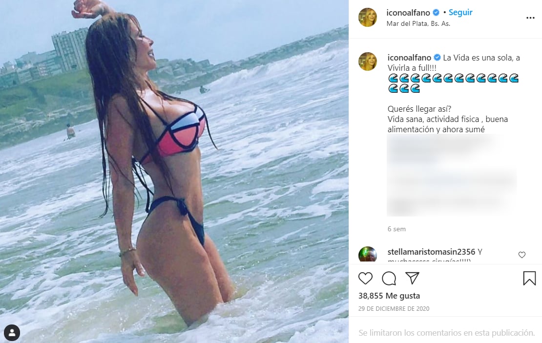 Graciela Alfano se mostró estupenda desde sus vacaciones en la costa atlántica.