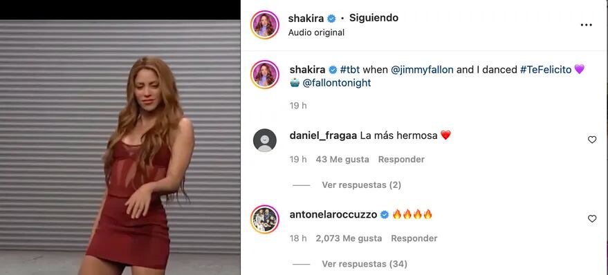 El comentario de Antonela al posteo de Shakira