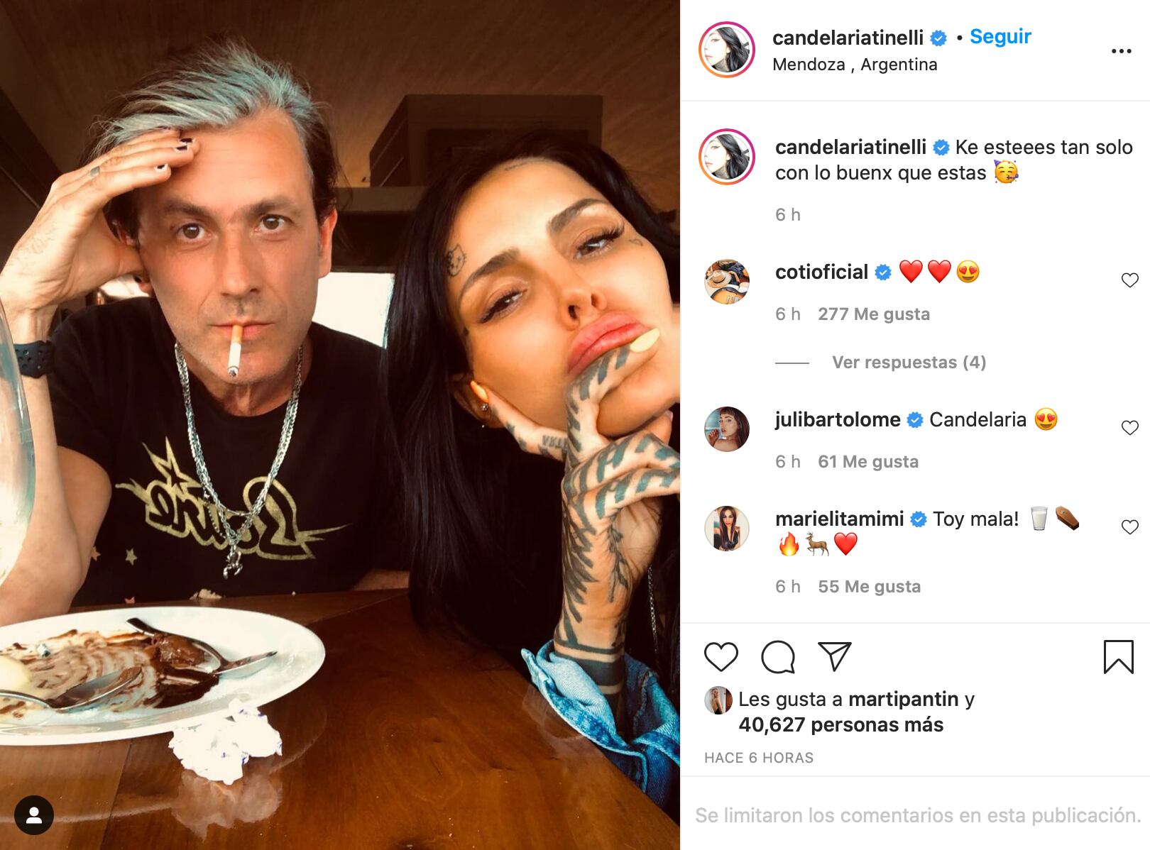 La primera foto de Cande Tinelli y Coti juntos.