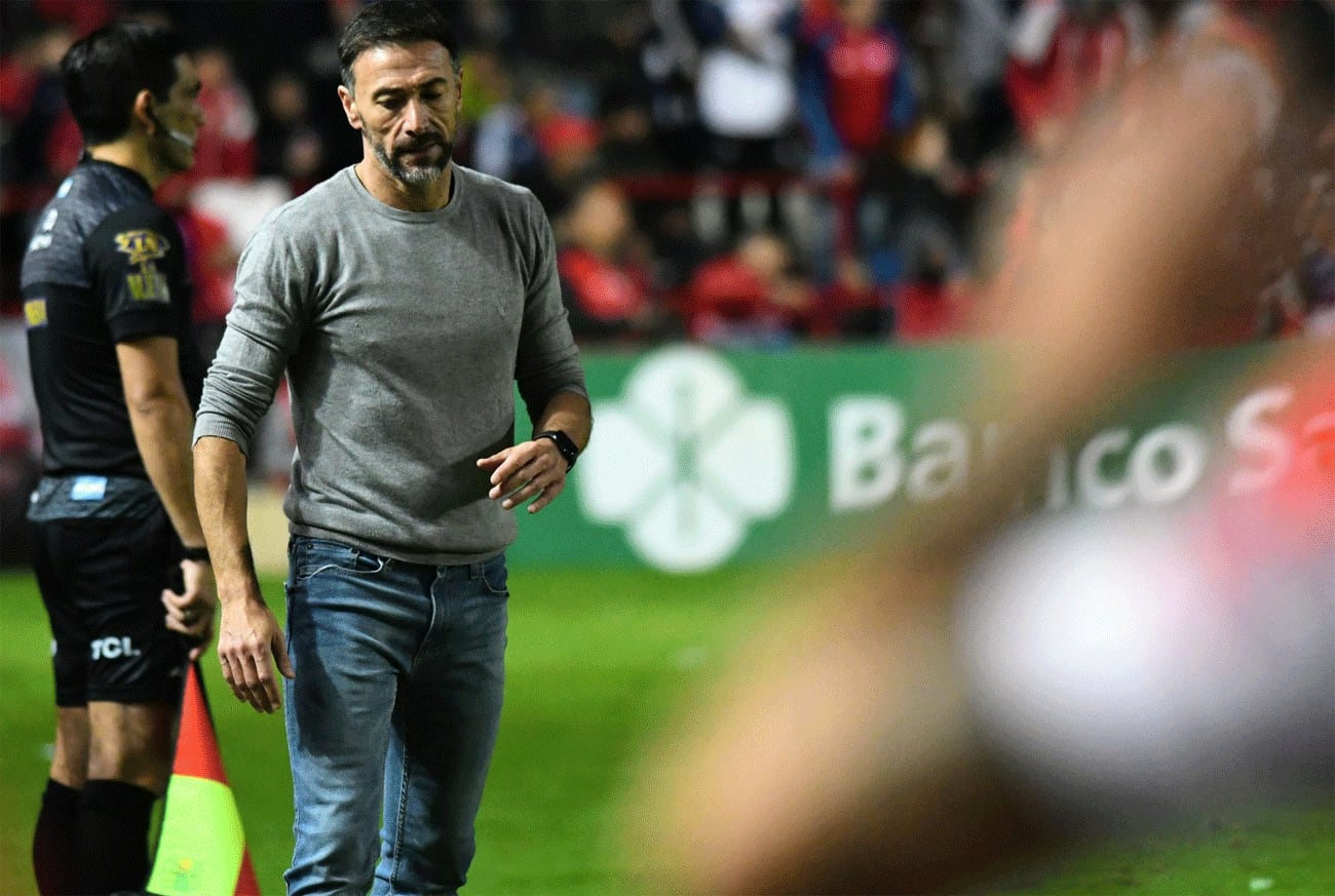 "Kily" González, con mucha bronca por el gol anulado a Unión frente a Boca. (Fotobaires)