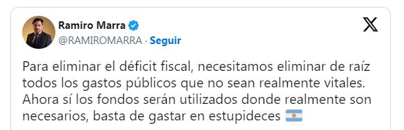 Ramiro Marra y su justificación para cerrar el INCAA.