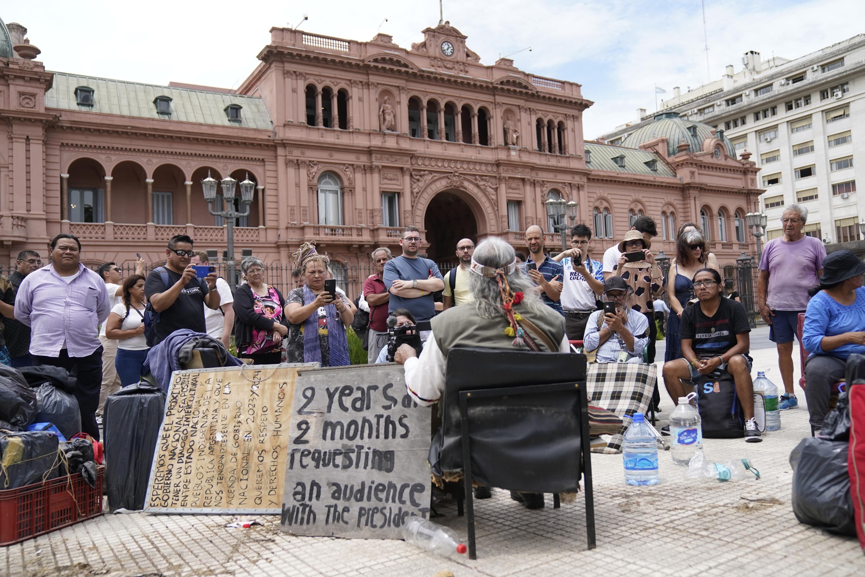 El cacique Félix Díaz, líder de la comunidad Qom Potae Napocna Navogoh. Foto: Gentileza Clarín.