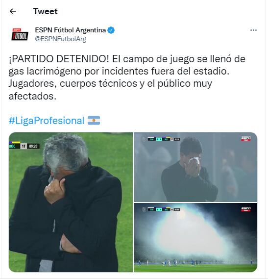 Partido demorado por incidentes fuera del estadio. / GENTILEZA.