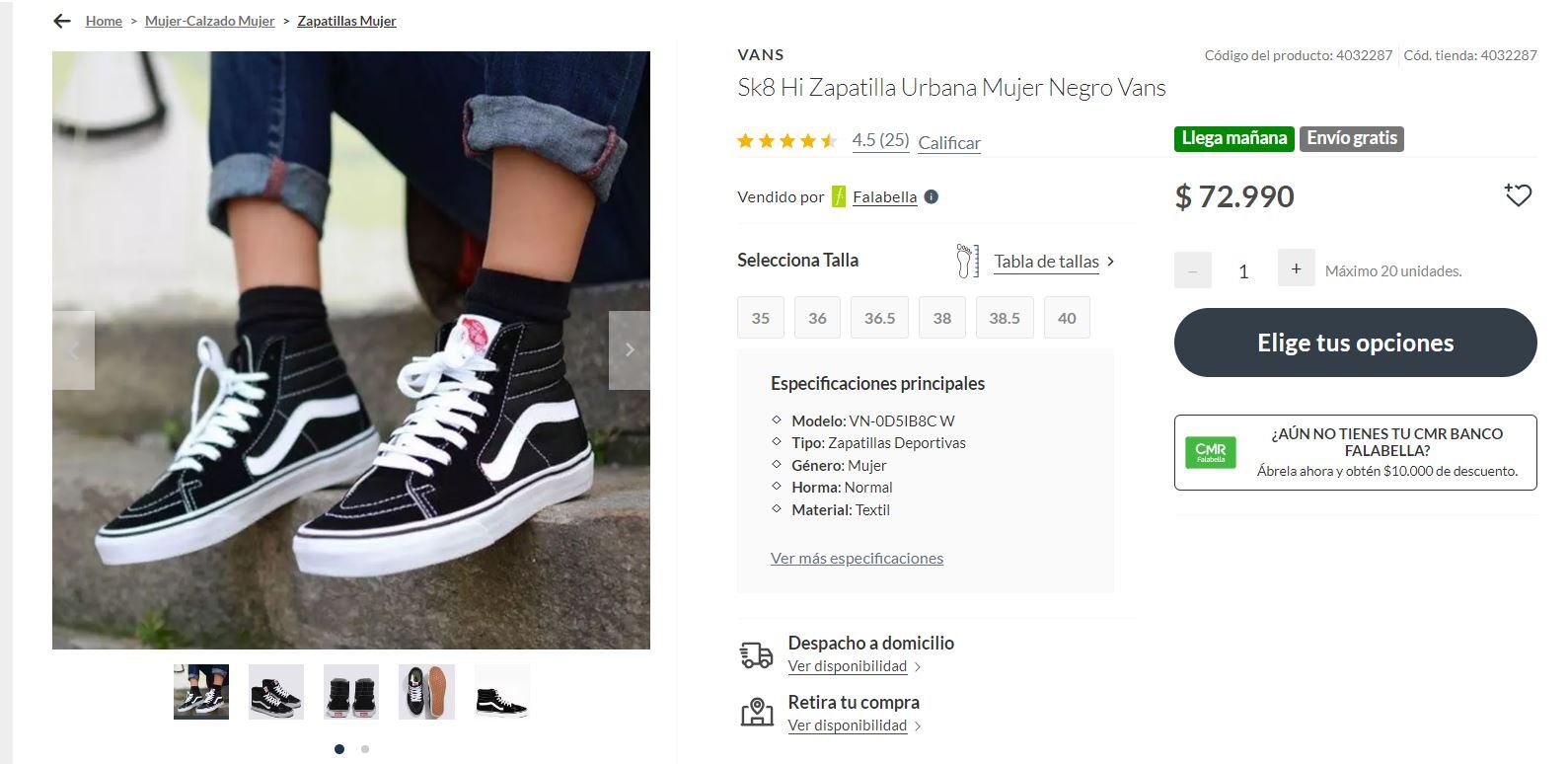 Chile a mitad de precio cuanto salen unas zapatillas Vans