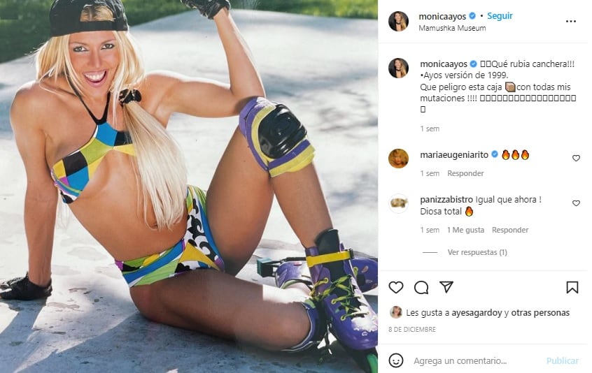 Mónica Ayos y sus recuerdos publicados en Instagram de cuando usaba plumas y conchero