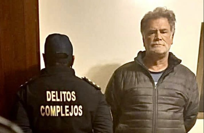 "Teto" Medina, al ser detenido. (Policía Federal)