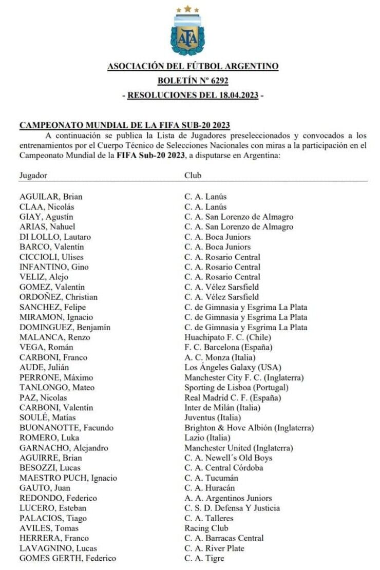 La lista de Mascherano