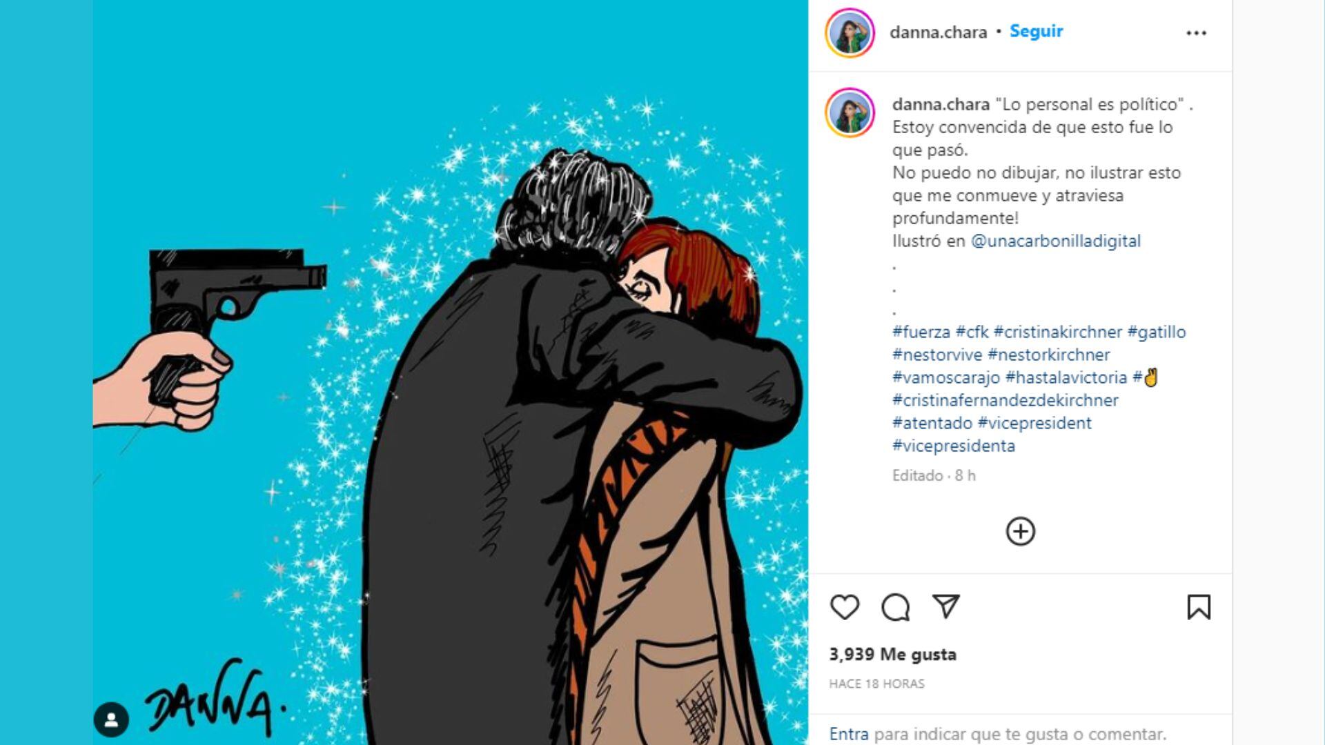 El dibujo que conmueve a los seguidores de Cristina Kirchner en las redes.