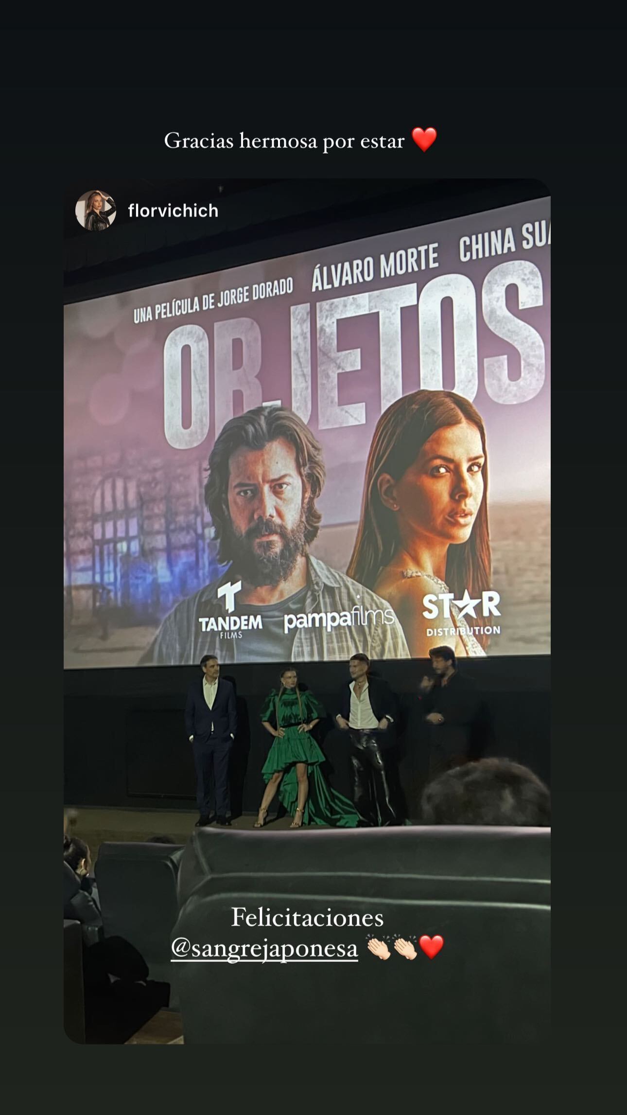 La China Suárez disfrutó con su gente de la premiere de Objetos