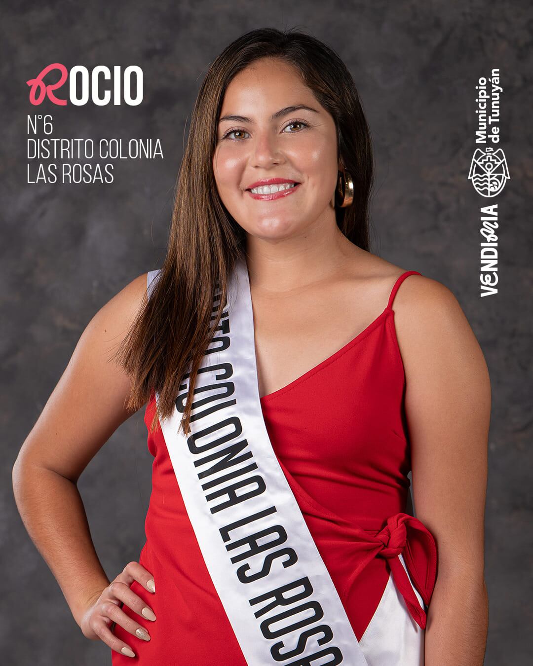 Rocio representa al distrito Colonia Las Rosas