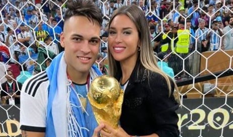 Gandolfo y Lautaro Martínez, campeón mundial.